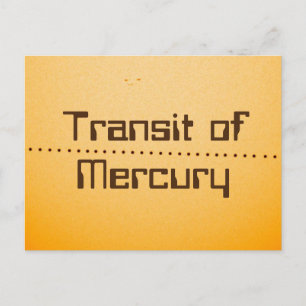 Mercury Transit of the Sun Postcard