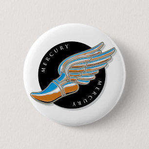 Mercury's Wings 2 Inch Round Button