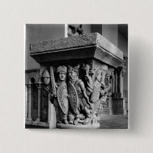 Mercy against Avarice 2 Inch Square Button