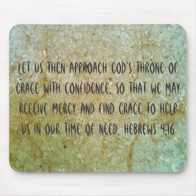 Mercy and Grace Christian Mousepad (Front)