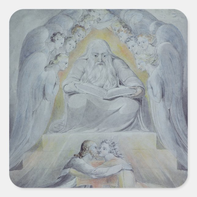 Mercy and Truth are met together Square Sticker (Front)