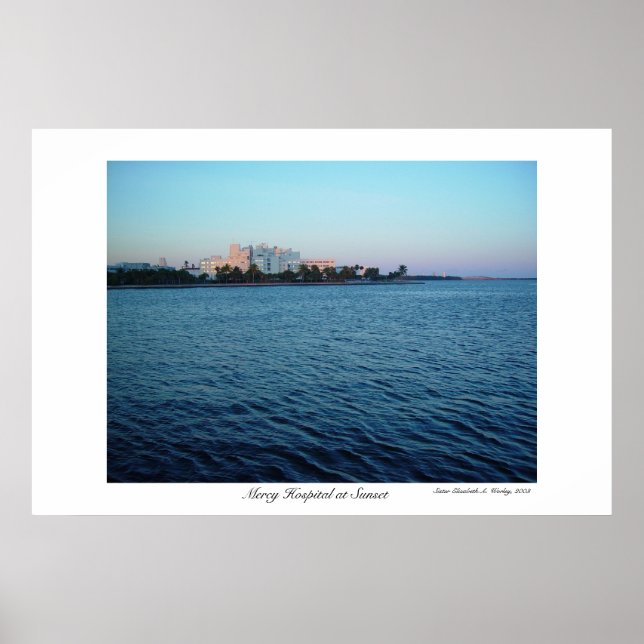 Mercy Hospital at Sunset Poster (Front)
