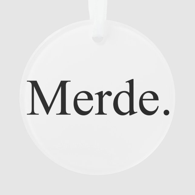 Merde ornament for ballet dancers - good luck (Back)