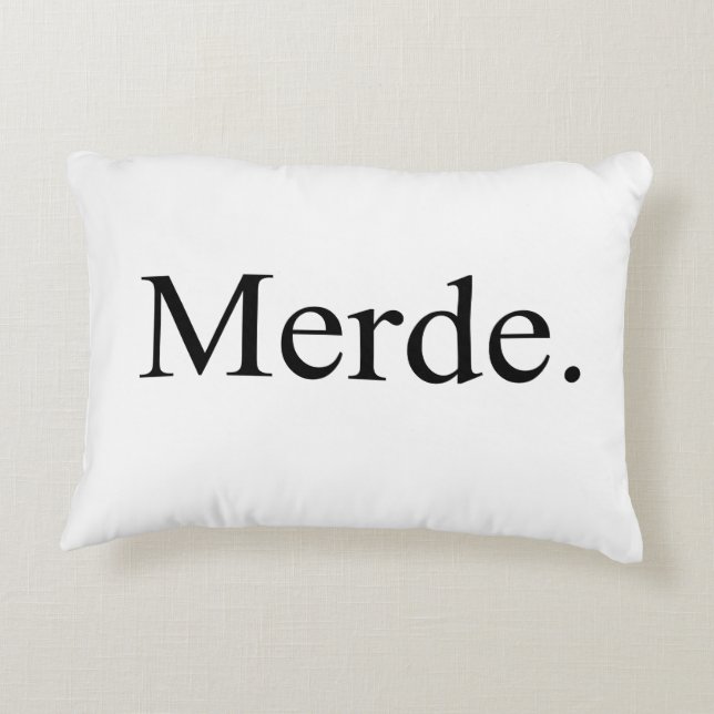 Merde pillow for ballet dancers - good luck (Back)