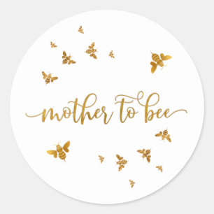 Mère À Être Sticker Rond Baby shower