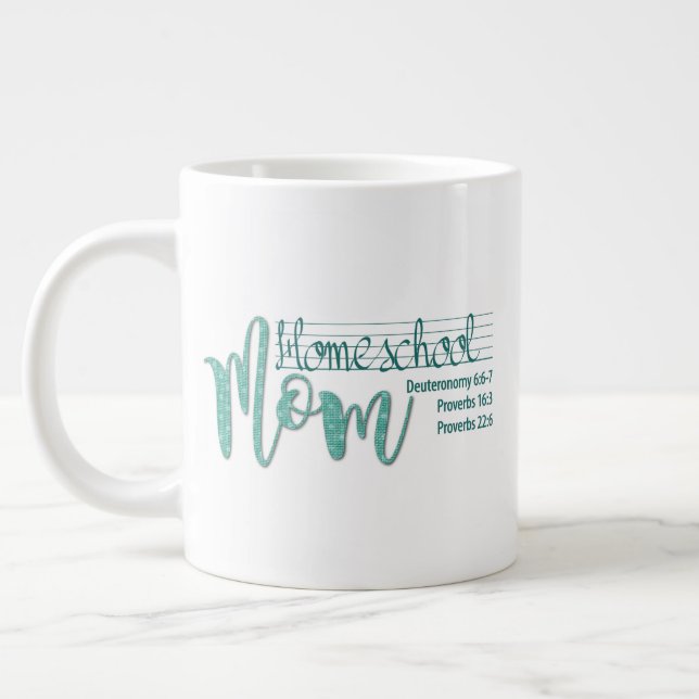 "Mère à l'école" JUMBO Mug avec Spurgeon Citation (Gauche)