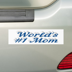 Mère bleu de texte bumper sticker