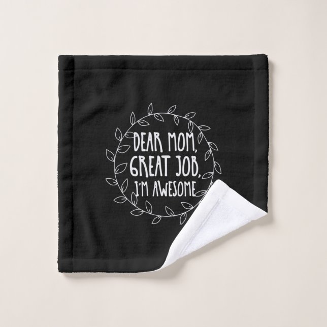Mère Cadeau Chère maman Grand Travail (Gant de toilette)