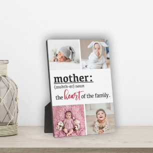 Mère coeur de la famille 4 plaque photo
