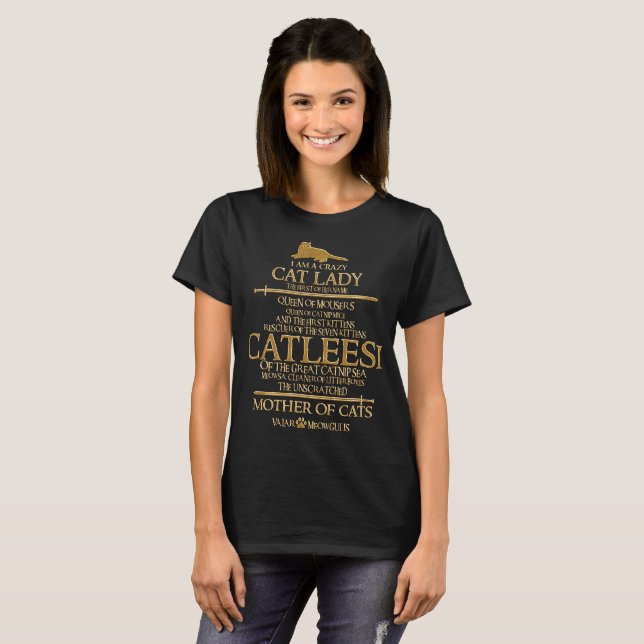 Mère de Catleesi de T-shirt de chats pour des (Devant entier)