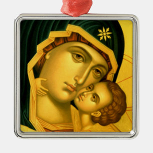 Mère de Dieu Glykophilousa -- Ornement d'icône