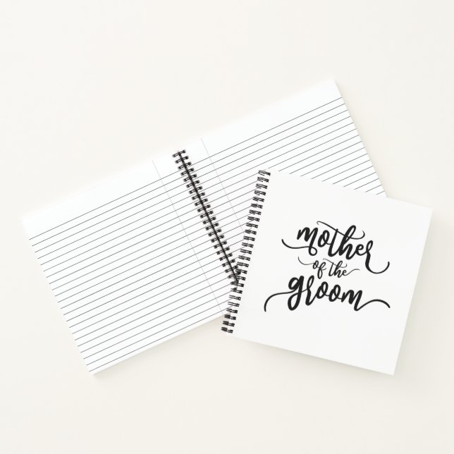 Mère de la calligraphie Mariage Groom | CARNET (Intérieur)
