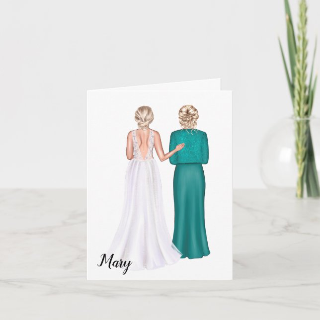 Mère de la carte Mariage Groom de la mariée (Devant)