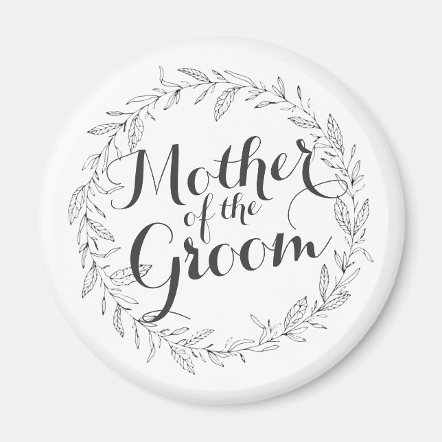 Mère de la chambre simple Mariage floral | Magnet (Devant)