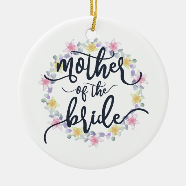 Mère de la Mariage mariée Calligraphie | Ornement (Devant)