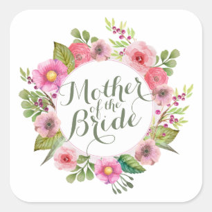 Mère de la mariée Élégant Sticker Wreath