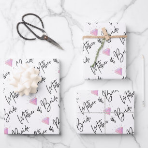 Mère de la mariée Envelopper le papier feuille pla