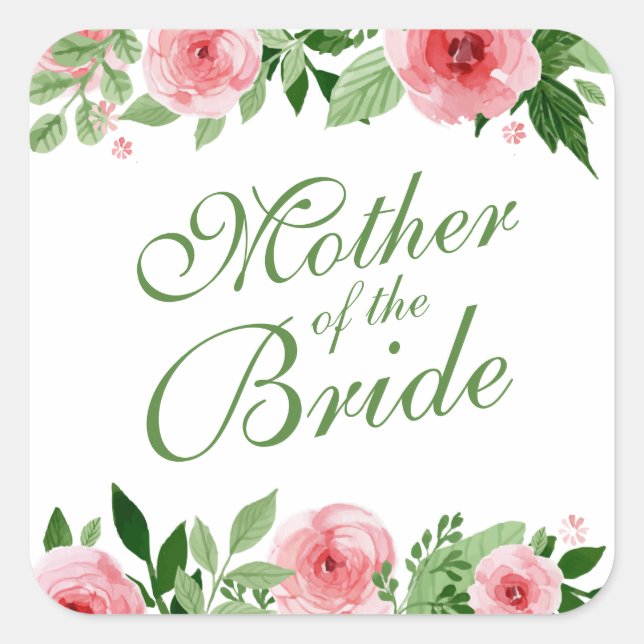 Mère de la mariée Mariage Sticker Sceau (Devant)