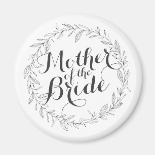 Mère de la mariée Simple Mariage floral Magnet