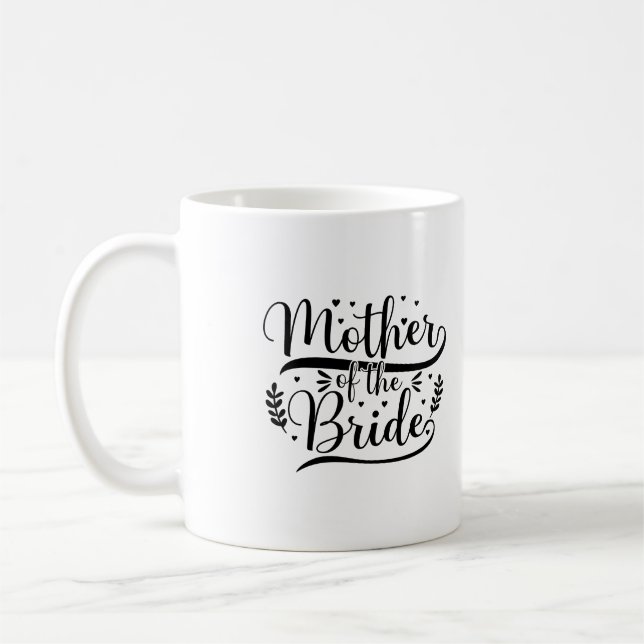 Mère De La Mariée Typographie Mug (Gauche)