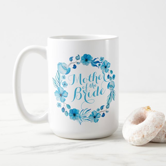 Mère de la tasse florale de classique de mariage (Avec donut)