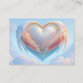 Mère de Pearl Heart dans les ailes carte de guéris