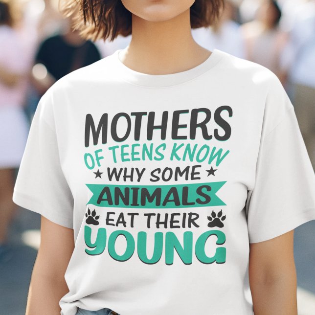 Mère des ados ironise ironique sarcastique T-Shirt (Créateur téléchargé)