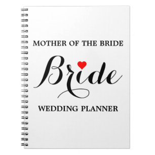 Mère du carnet de wedding planner de jeune mariée