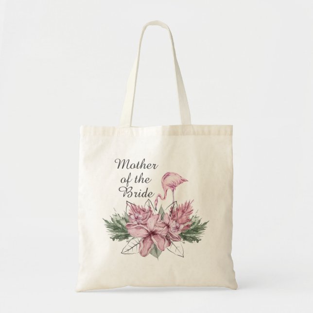 Mère du Sac fourre-tout de Flamant rose Floral ros (Devant)