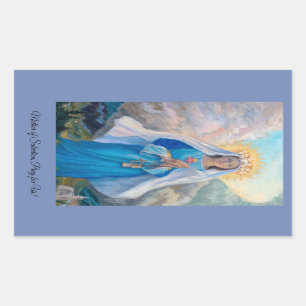 Mère du salut autocollant rectangulaire