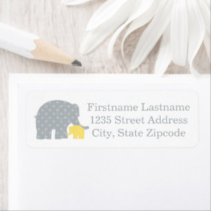 Mère Eléphant Jaune Chien gris Baby shower