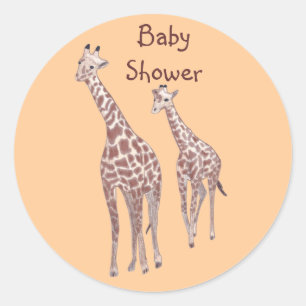 Mère et bébé Giraffes Stickers Baby shower personn