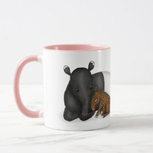 Mère et bébé tapir 'Meilleure maman jamais' tasse