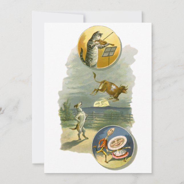 Mère Goose Nursery Rhyme Baby shower Invitation (Devant)