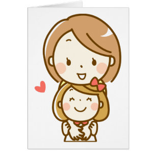 Mère heureuse et fille étreignant, parent, amour
