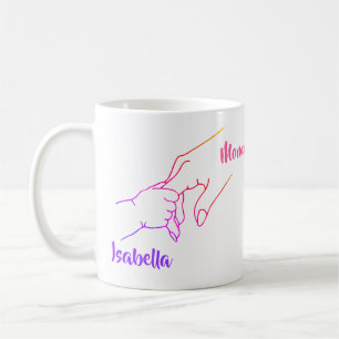 Mère & Mains pour enfants Mug personnalisé