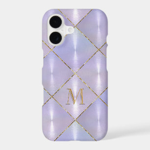 Mère pourpre de perle avec Monogramme or