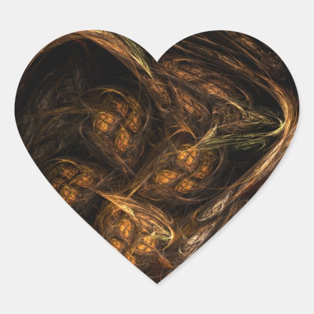 Mère Terre Sticker Coeur Art Abstrait (Devant)