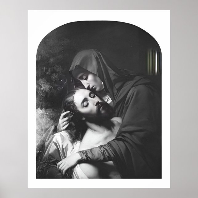 Mère triste Vierge Marie Poster catholique (Devant)
