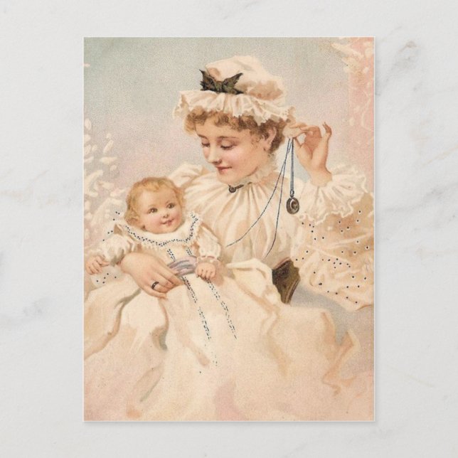 Mère victorienne avec carte de fête des mères (Devant)