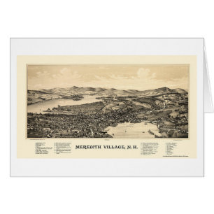 Meredith, carte panoramique de NH - 1889