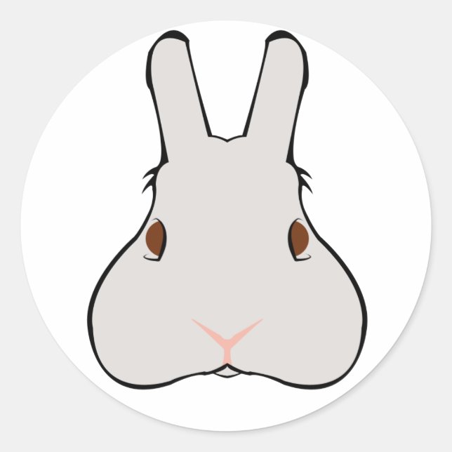 Merely a Rabbit Classic Round Sticker (Front)