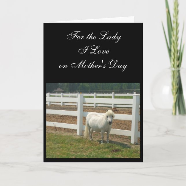 Mère's Day Love Miniature cheval carte de voeux (Devant)