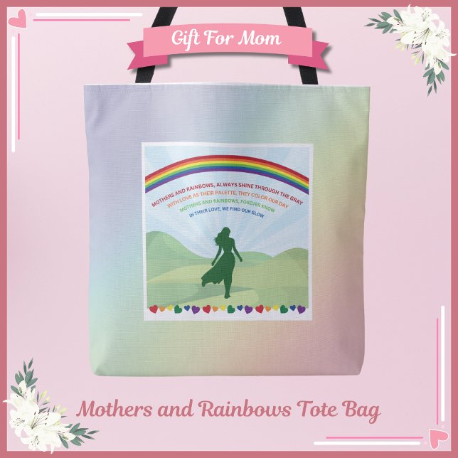 Mères et Rainbows Sac fourre-tout de la Fête des m (Mother’s and Rainbows Tote Bag)