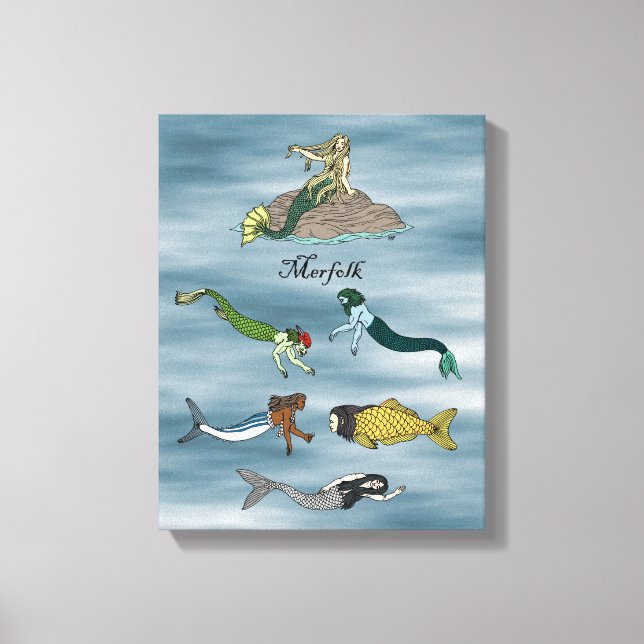 Merfolk Canvas Print (Front)