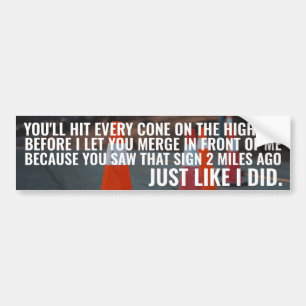 Merging Bumper Sticker