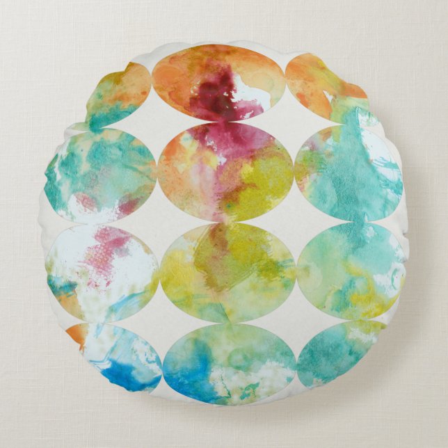 Merging Colour II Round Pillow (Front)