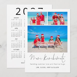Meri Kirihimete 3 Photos 2027 calendar NZ  Holiday Card