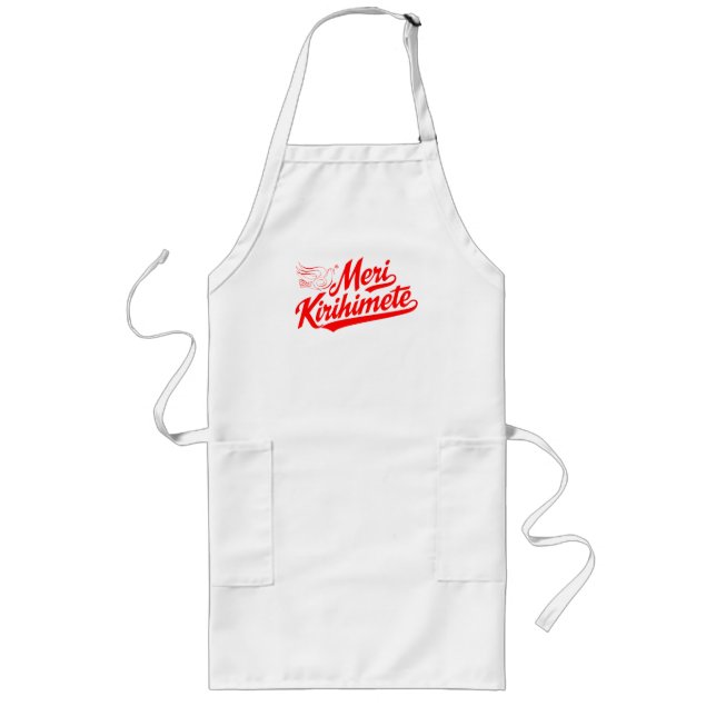 Meri Kirihimete Long Apron (Front)