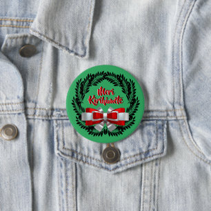 Meri Kirihimete Maori for Merry Christmas 3 Inch Round Button